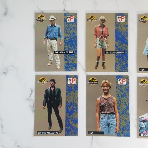 Vintage JP Topps Trading Cards Lot of 8 Jurassic Park Movie Cards Lot # 5 - Picture 3 of 11